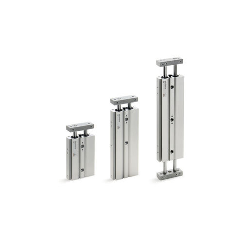Cilindro con guida integrata - QX series - CAMOZZI AUTOMATION - pneumatico / a doppio pistone / a doppio effetto