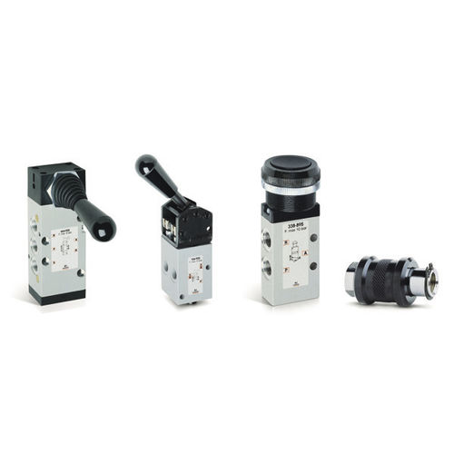 Distributore pneumatico a cassetto - 1, 3, 4, VMS series - CAMOZZI AUTOMATION - a valvola / con azionamento manuale / a 3/2 vie