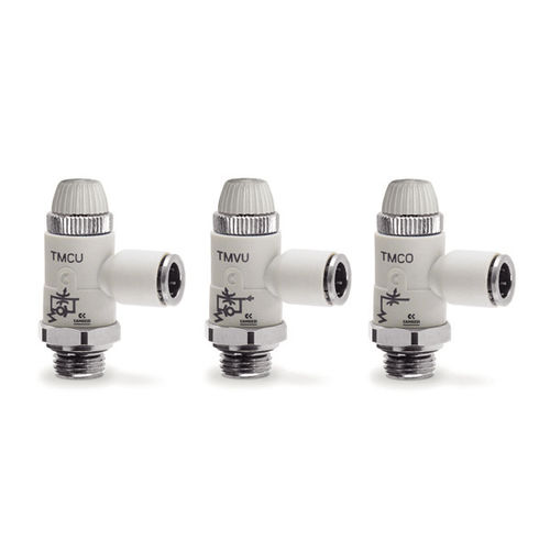 Valvola per controllo di flusso - TMCU, TMVU, TMCO series - CAMOZZI AUTOMATION - a spillo / manuale / per aria