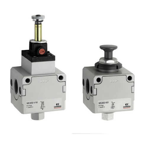 Distributore pneumatico a valvola - MC series - CAMOZZI AUTOMATION - ad azionamento pneumatico / a comando elettrico / con azionamento manuale