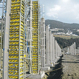 Scala da appoggio in acciaio galvanizzato - XS - DOKA - con gabbia di sicurezza / per piattaforma / multifunzione