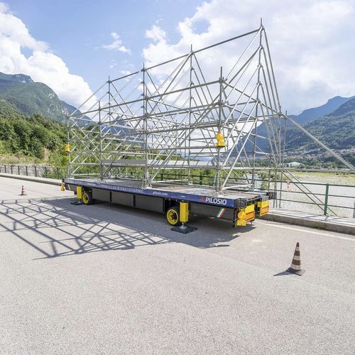 Rimorchio a pianale - DYNAMO Plus - PILOSIO - da cantiere / a 2 assi / trainato