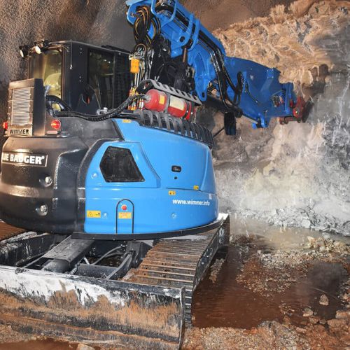Escavatore intermedio - BLUE BADGER® - WIMMER Hartstahl GmbH & Co KG - cingolato / diesel / per cantiere di costruzione