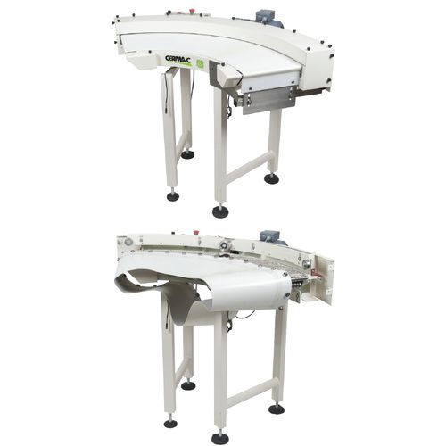 Trasportatore a nastro - CERMAC - orizzontale / curvo / da trasporto