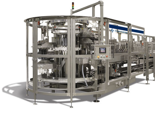 Incassatrice verticale - GlobalPack - Hartness - automatica / per bottiglie