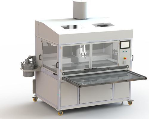Macchina di applicazione di colla fredda - SA 158 - Suteau-Anver - interamente automatica / per cuoio