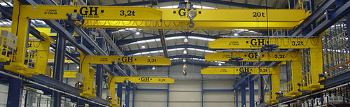 Gru a velocipede bitrave - GH Cranes & Components - con argano