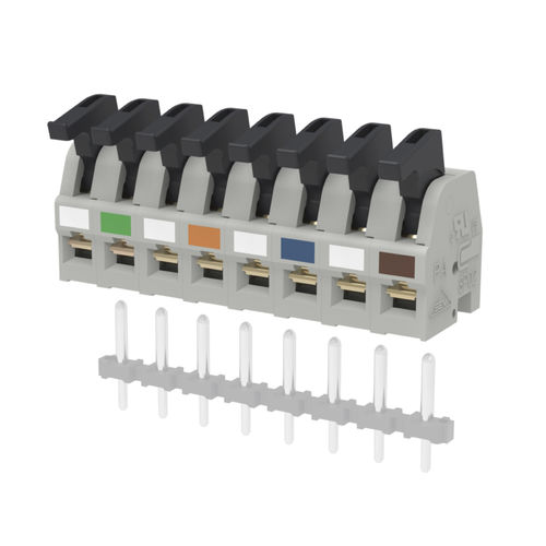 Morsetto componibile per circuito stampato - SP02508HDNC ASP0250804-004 - METZ CONNECT - a leva / a molla / grigio