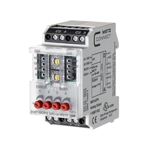 Modulo I/O analogico - BMT-AOP4 BACnet MS/TP - METZ CONNECT - BACnet / con 4 uscite analogiche