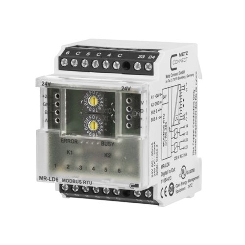 Modulo di I/O analogico - MR-LD6 Modbus RTU - METZ CONNECT - Modbus / multivia / con uscita a relè