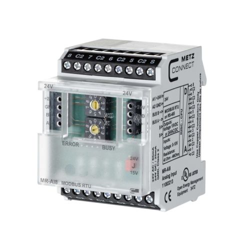 Modulo di I/O analogico - MR-AI8 Modbus RTU - METZ CONNECT - Modbus RTU / a 8 ingressi analogici / su guida DIN