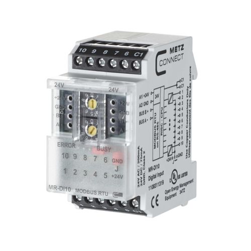 Modulo di I/O digitale - MR-DI10 Modbus RTU - METZ CONNECT - Modbus RTU / multivia / su guida DIN