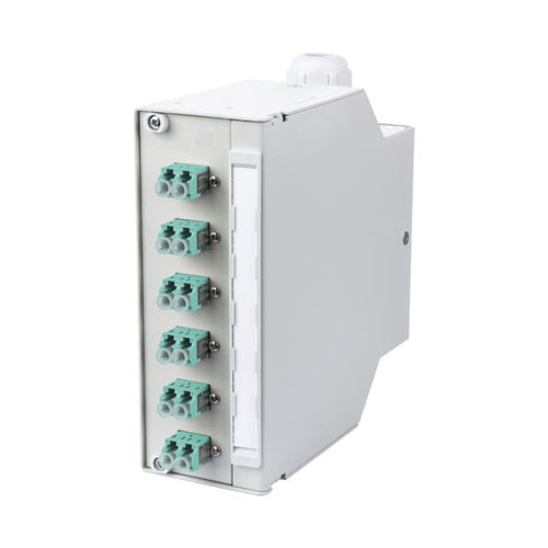 Ripartitore in fibra ottica - OpDAT REGpro splice 6x LC-D - METZ CONNECT - standard / su guida DIN