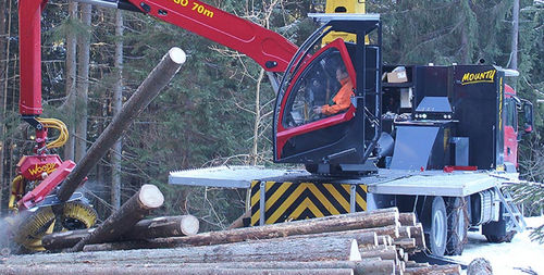 Abbattitrice forestale gommata - Mounty 3000 series   - Konrad Forsttechnik - carroponte