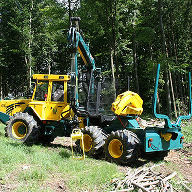 Abbattitrice forestale gommata - HSM 805F Kombi series - HSM - Hohenloher Spezial-Maschinenbau GmbH & Co. K - caricatore forestale