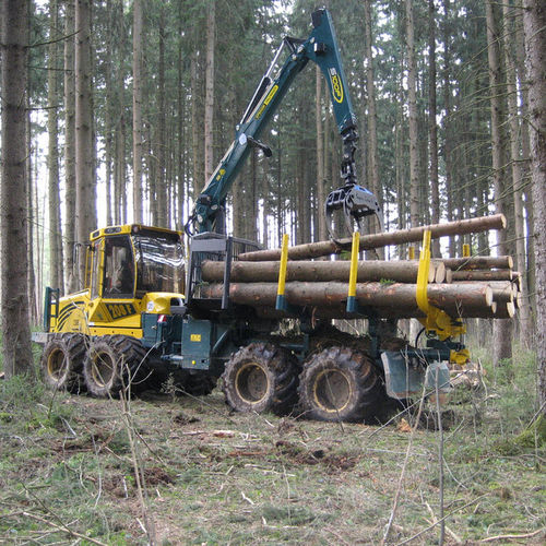 Abbattitrice forestale gommata - HSM 208F Kombi - HSM - Hohenloher Spezial-Maschinenbau GmbH & Co. K - caricatore forestale