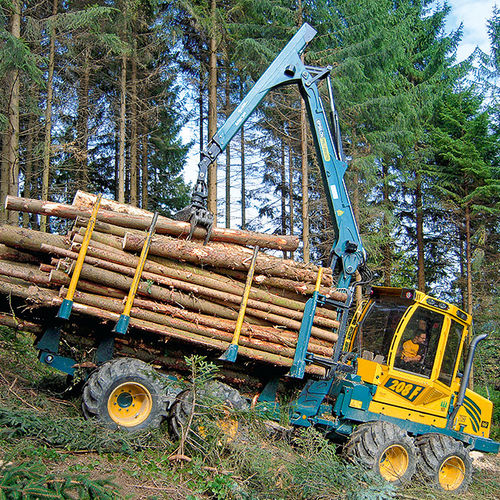 Abbattitrice forestale gommata - HSM 208F Kombi 9to - HSM - Hohenloher Spezial-Maschinenbau GmbH & Co. K - caricatore forestale