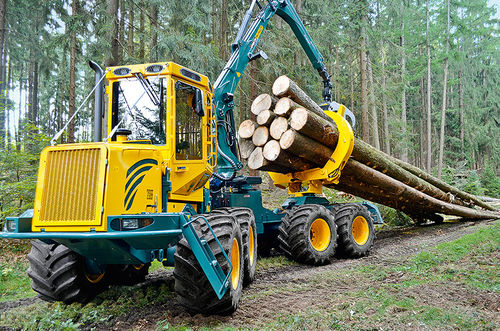 Abbattitrice forestale gommata - HSM 208F Kombi 11t  - HSM - Hohenloher Spezial-Maschinenbau GmbH & Co. K - caricatore forestale