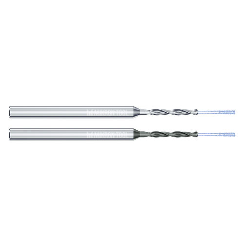 Punta integrale - CrazyDrill Cool - Mikron Group - per materiale non ferroso / in carburo / per foro profondo