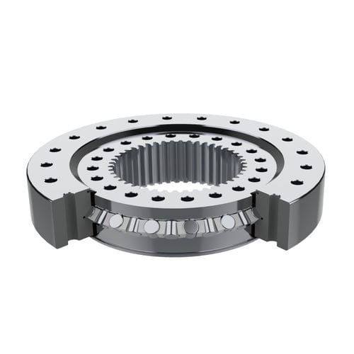 Ralla di orientamento a rulli incrociati - THB Bearings - a dentatura interna / a corona singola / per lavori pubblici (gru, escavatori)