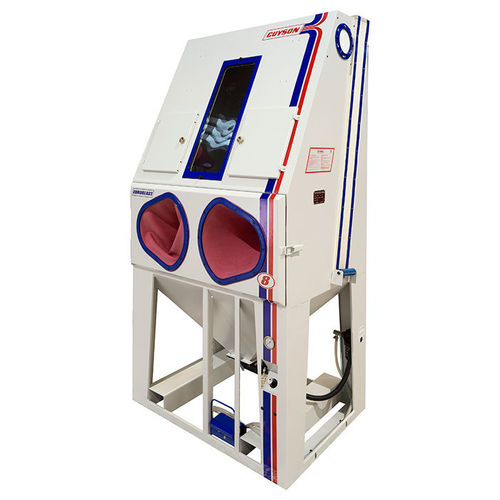 Cabina di sabbiatura ad aspirazione - Euroblast GL series - GUYSON - manuale / con trasportatore concavo / per incisione su vetro