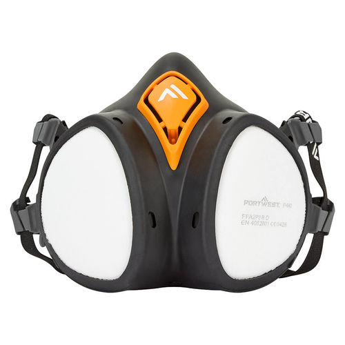 Maschera di protezione monouso - P440BKR - Portwest Clothing Ltd - semimaschera / con allacciatura posteriore / nera