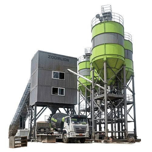 Centrale di betonaggio stazionario - HZS60P - Zoomlion Heavy Industry Science & Technology Co., - con nastro trasportatore