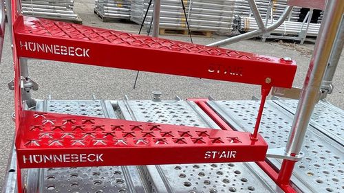 Scala da esterno - ST'AIR - Hünnebeck GmbH - in acciaio / per edifici prefabbricati