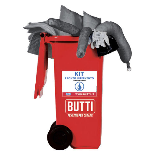 Kit di pronto intervento antinquinamento chimico - 909KL120 - BUTTI - antinquinamento per idrocarburi / per inquinamento universale