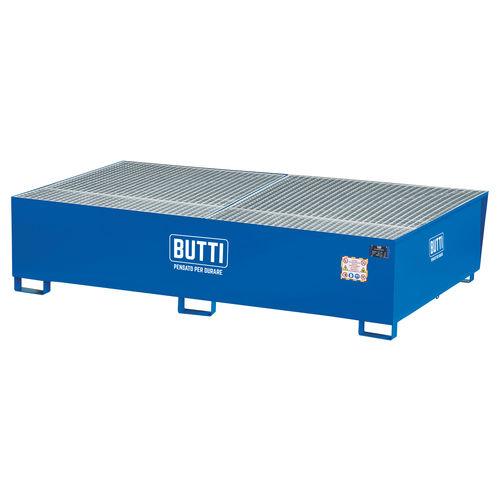 Vasca di raccolta per scaffalatura - 8080V6C - BUTTI - in acciaio / con griglia zincata