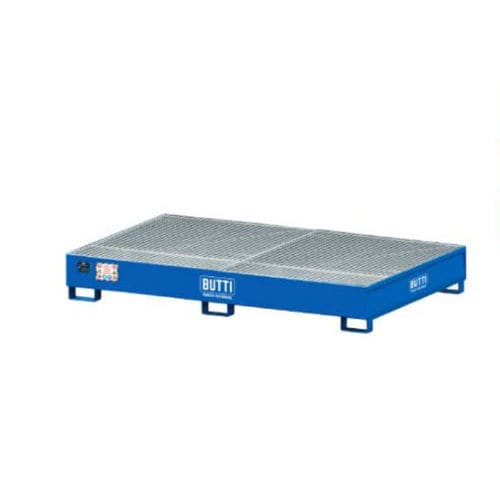 Pallet di ritenzione per fusti - 8070V2C - BUTTI - in metallo / con griglia zincata