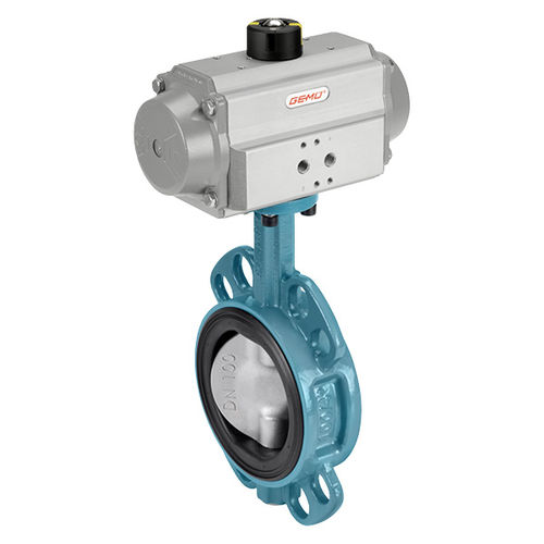 Valvola a farfalla - R481 - GEMÜ Gebrüder Müller Apparatebau GmbH & Co. KG - pneumatica / di controllo / wafer