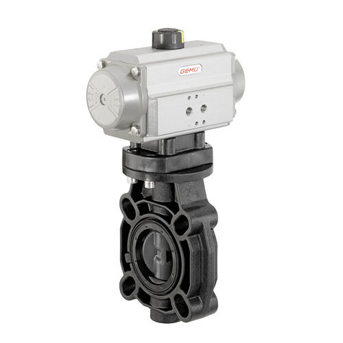 Valvola a farfalla - D451 - GEMÜ Gebrüder Müller Apparatebau GmbH & Co. KG - pneumatica / per acqua / per solventi