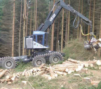 Abbattitrice forestale gommata - 300 hp | TB series - TimberPro, Inc.