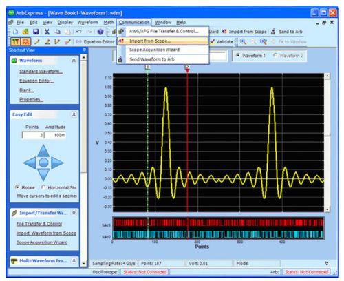 Software di interfaccia - ArbExpress - Tektronix - di trattamento di segnali
