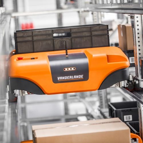 Trasloelevatore automatico - ADAPTO - VANDERLANDE - per magazzino / per sistema di contenitori