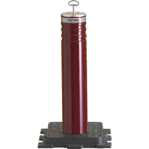Dissuasore a scomparsa semiautomatico - 127/P 600SA - PILOMAT - pneumatico / per aree pedonali / in acciaio