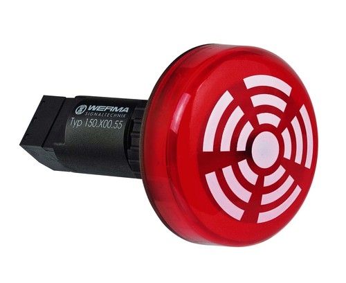 Buzzer di allarme IP65 - 150.100.55 - WERMA - con luce a LED