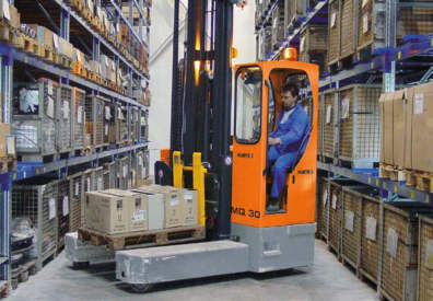 Carrello elevatore laterale elettrico - 2120  - HUBTEX - con conducente seduto / per movimentazione / per pallet