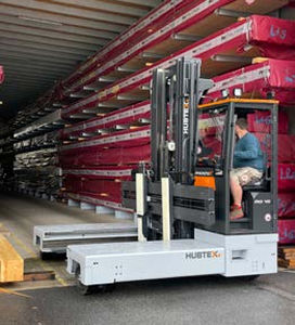 Carrello elevatore laterale elettrico - 283 series - HUBTEX - con conducente seduto / per movimentazione / di stoccaggio