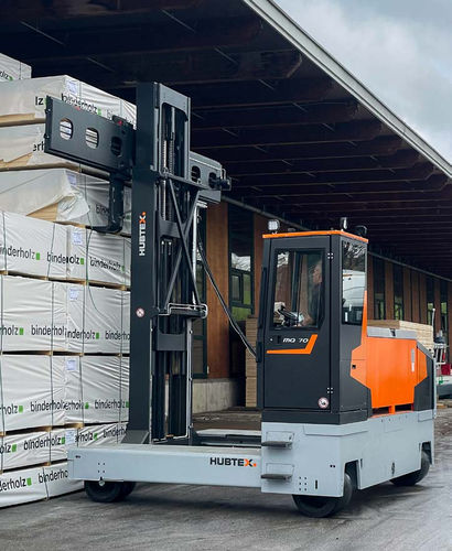 Carrello elevatore laterale elettrico - 2832 - HUBTEX - con conducente seduto / per movimentazione / per interno