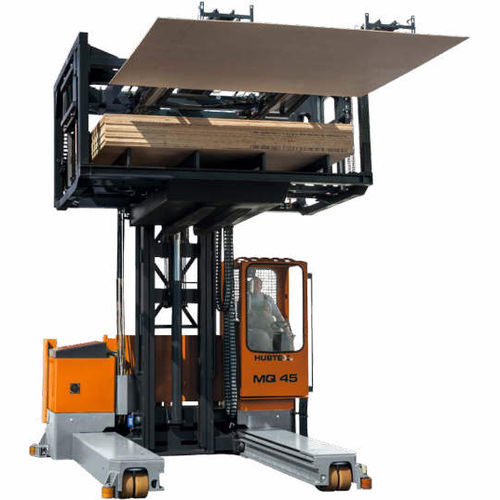 Carrello elevatore laterale elettrico - VK - HUBTEX - con conducente seduto / multidirezionale / con ripiano