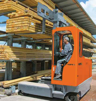 Carrello elevatore laterale elettrico - 2125 - HUBTEX - con conducente seduto / per movimentazione / multidirezionale