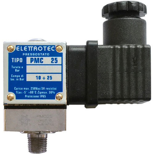 Pressostato a pistone regolabile - PMC - ELETTROTEC s.r.l. - a membrana / SPDT / su guida DIN