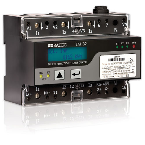 Apparecchio di misura della potenza contatore di energia - EM132 - SATEC - frequenzimetro / multimetro / digitale