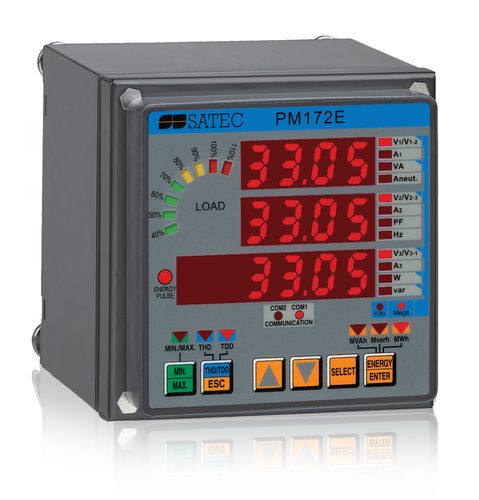 Contatore di energia elettrica trifase - PM172E  - SATEC - da montare su pannello / RS-485 / digitale