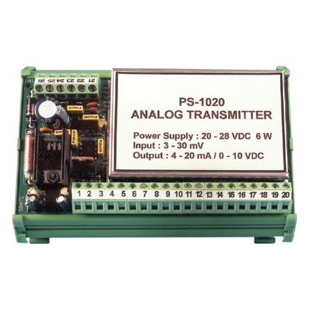 Trasmettitore di peso analogico - PS-1020 - Vishay Nobel Transducers - su guida DIN