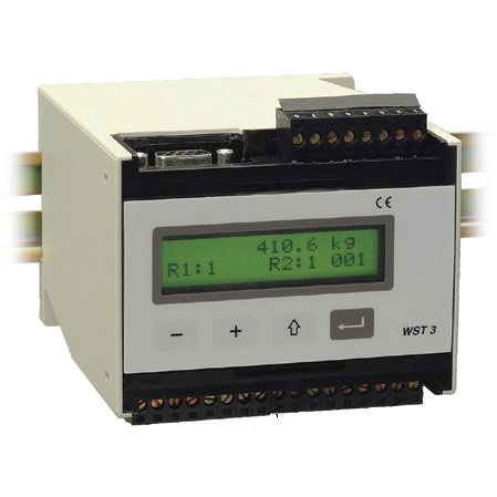 Trasmettitore di peso con uscita analogica - WST 3 - Vishay Nobel Transducers - con uscita digitale / Modbus RTU / su guida DIN