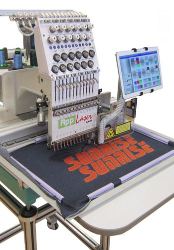 Macchina da ricamo monotesta - APP laser - GMI - con dispositivo di taglio laser