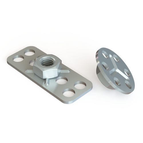 Raccordo con piastrina con dado - DRC series - Specialinsert s.r.l. - da incollare / da stampare / in acciaio inossidabile
